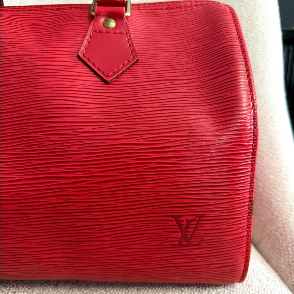 Louis Vuitton Red Satchel - Picture 5 of 17